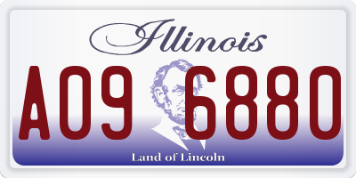 IL license plate A096880