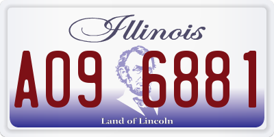 IL license plate A096881