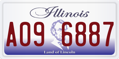 IL license plate A096887