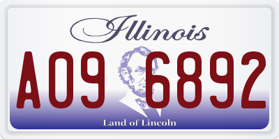 IL license plate A096892