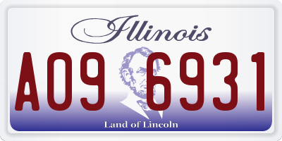 IL license plate A096931