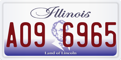 IL license plate A096965