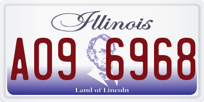 IL license plate A096968