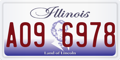 IL license plate A096978