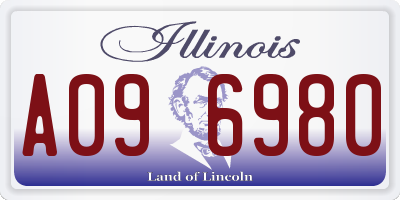 IL license plate A096980