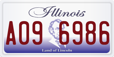 IL license plate A096986