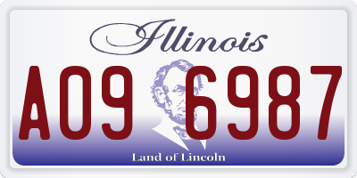 IL license plate A096987