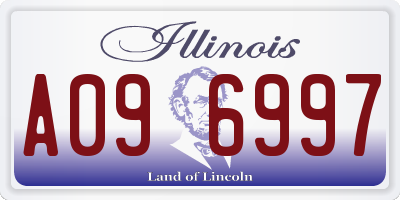 IL license plate A096997