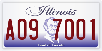 IL license plate A097001