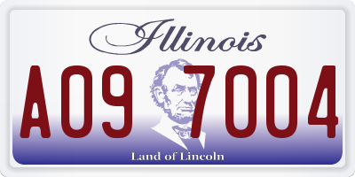 IL license plate A097004