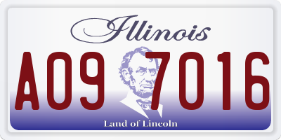 IL license plate A097016