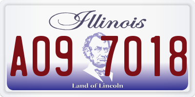 IL license plate A097018