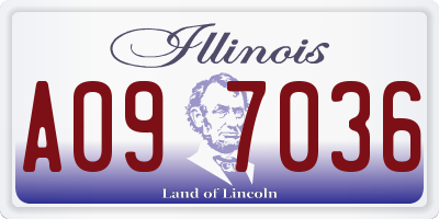 IL license plate A097036