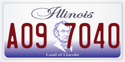IL license plate A097040