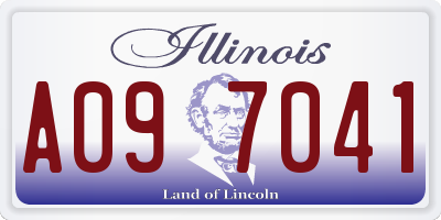 IL license plate A097041