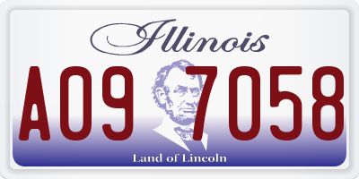 IL license plate A097058