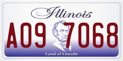 IL license plate A097068