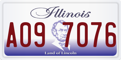 IL license plate A097076