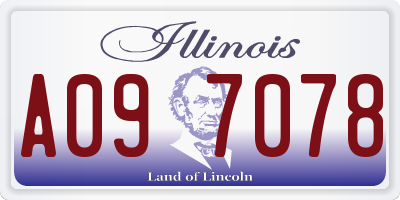 IL license plate A097078