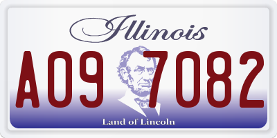 IL license plate A097082