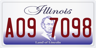 IL license plate A097098