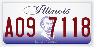 IL license plate A097118