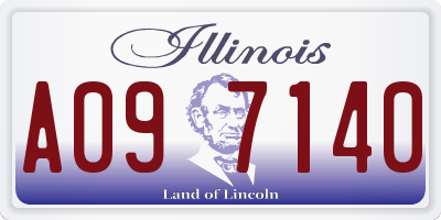 IL license plate A097140