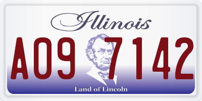 IL license plate A097142