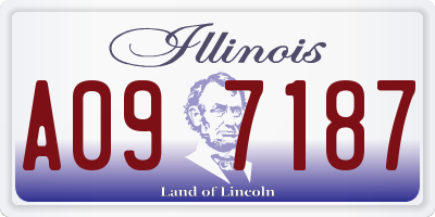 IL license plate A097187