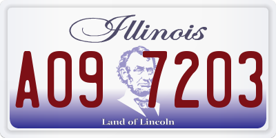 IL license plate A097203