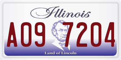 IL license plate A097204