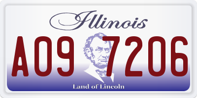 IL license plate A097206