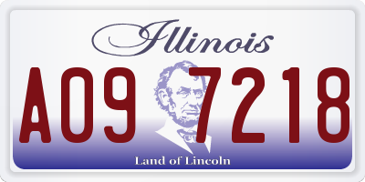 IL license plate A097218