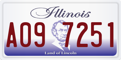 IL license plate A097251