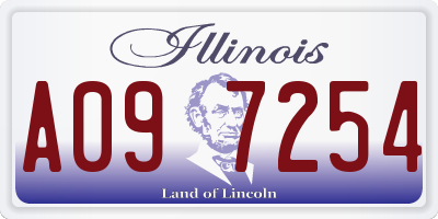 IL license plate A097254