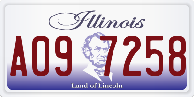 IL license plate A097258