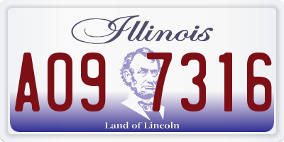 IL license plate A097316