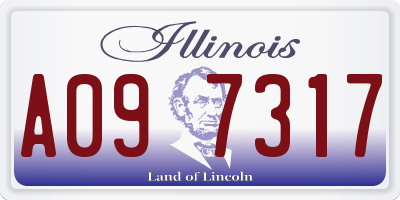 IL license plate A097317