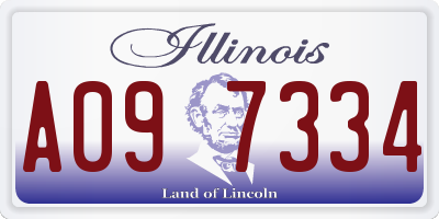 IL license plate A097334