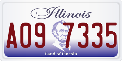IL license plate A097335
