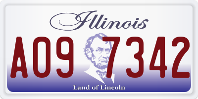 IL license plate A097342