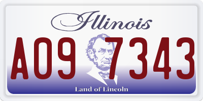 IL license plate A097343