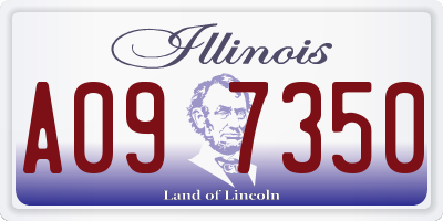 IL license plate A097350