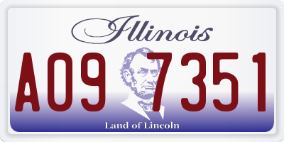 IL license plate A097351