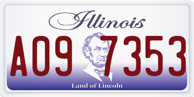 IL license plate A097353