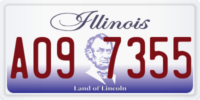 IL license plate A097355