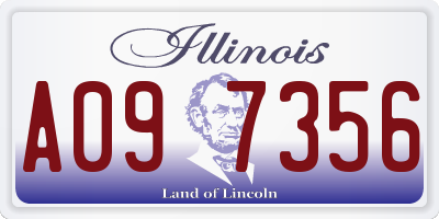 IL license plate A097356