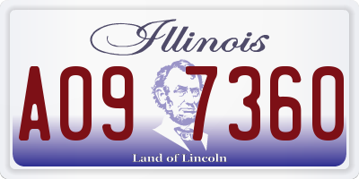 IL license plate A097360