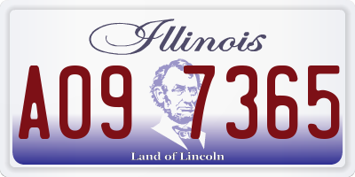IL license plate A097365