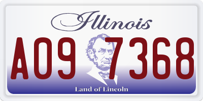 IL license plate A097368